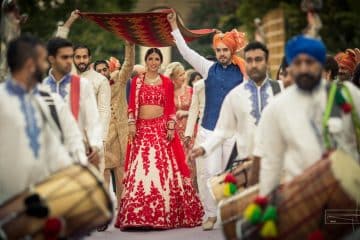 An Indian traditional wedding dress